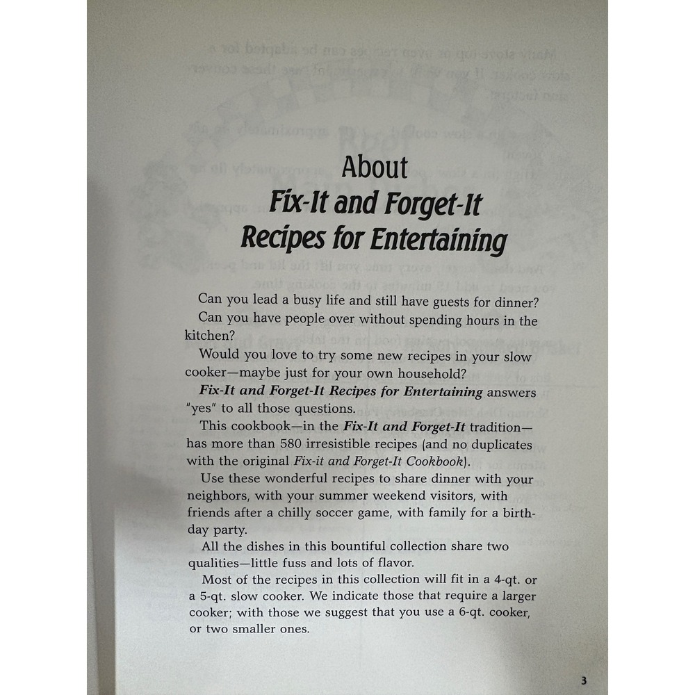 Fix-It and Forget-It Recipes for Entertaining Slow Cooker Cookbook Phyllis Good - Picture 5 of 7
